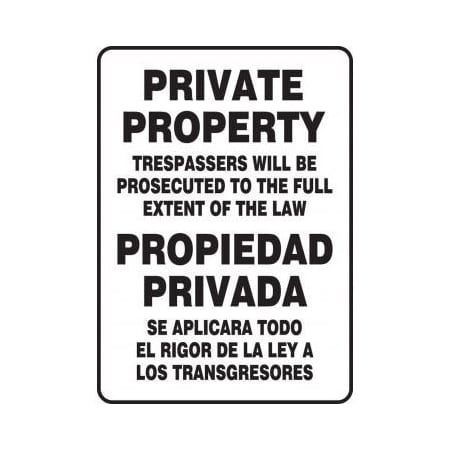 BILINGUAL Safety Sign PRIVATE SBMATR541XL